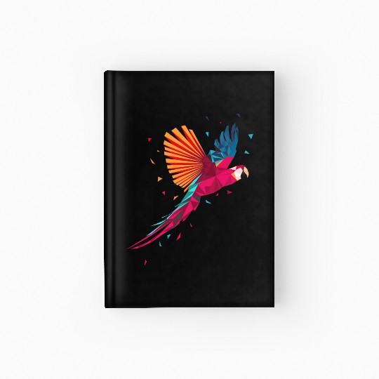 Macaw Parrot Geometric Bird Parakeet Ornitholog Gi Hardcover Journal