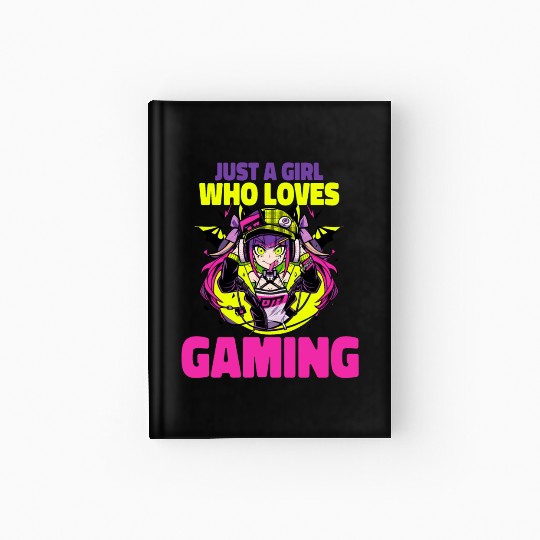 Just A Girl Who Loves Gaming Otacore Otaku Anime Hardcover Journal