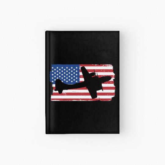 B-29 Superfortress WWII Airplane American Flag B29 Hardcover Journal