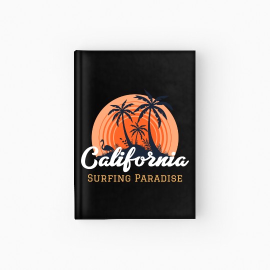 California surfing paradise Hardcover Journal