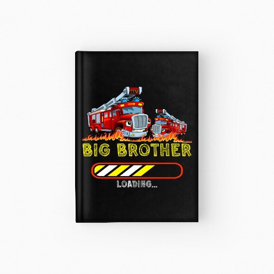 Big brother fire truck fireman Hardcover Journal
