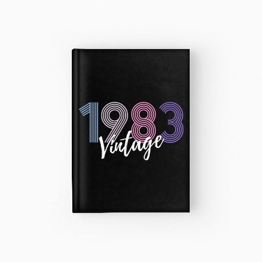 40 Years Vintage 1983 Retro 40th Birthday Hardcover Journal