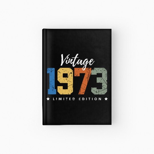 50 Years Vintage 1973 Retro 50th Birthday Hardcover Journal
