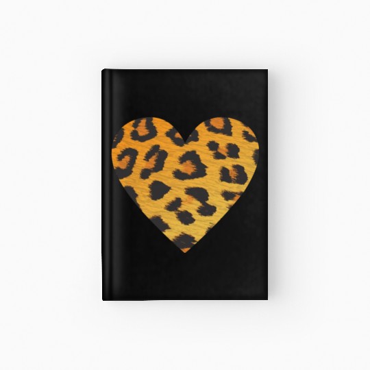 Heart Leopard Print Hardcover Journal