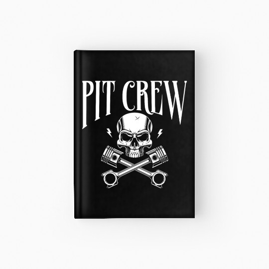 Drag Racing Race Car Pit Crew Hardcover Journal