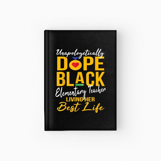 elementary teacher Afro Pride Hardcover Journal