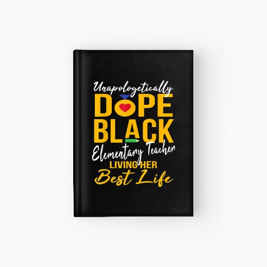 elementary teacher Afro Pride Hardcover Journal