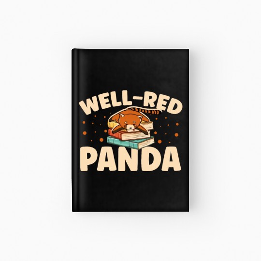 Well-Red Panda Zookeeper Zoogoer Wildlife Bookworm Hardcover Journal