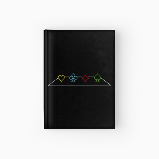 Minimalistic Gambling Poker Blackjack Cards Hardcover Journal