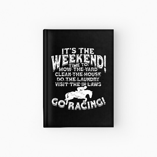 Horse Racing Equestrian Horseback Horse Racer Hardcover Journal