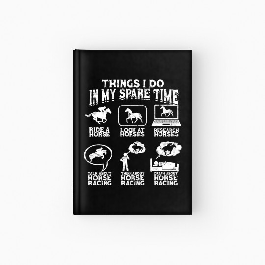 Horse Racing Equestrian Horseback Horse Racer Hardcover Journal