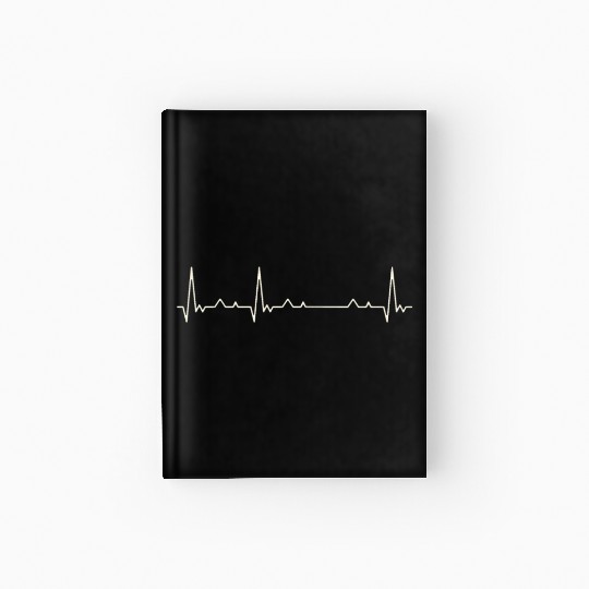 Push Up Cross Training Girl. Heart. Love. EKG. Hardcover Journal