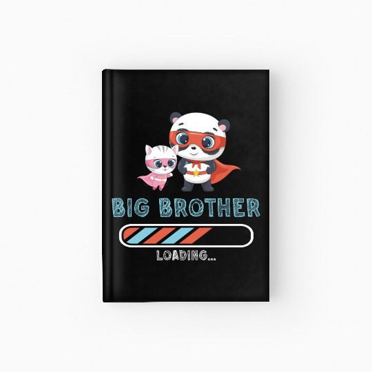 Big brother super hero panda cat 2023 Hardcover Journal