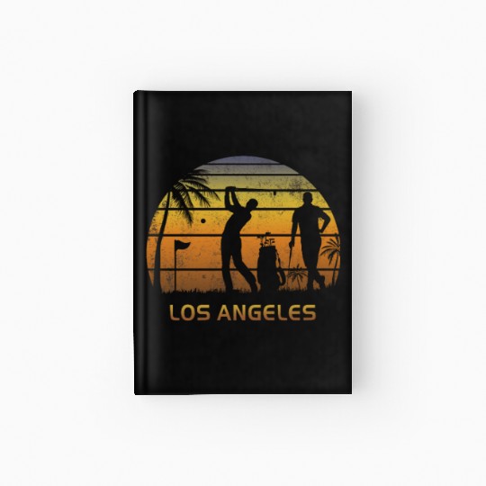 Retro Los Angeles Golf Golfing Fan Golfer Gift Hardcover Journal