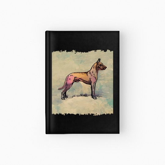 vintage Great Dane dog Hardcover Journal