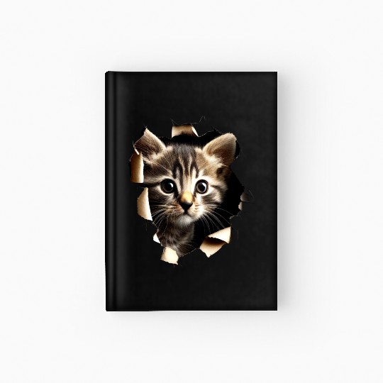 Cat Art Design Cute Cat Mom Meow Paws I Love Cats Hardcover Journal