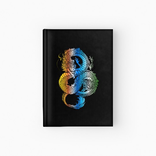 Japanese Dragon Vintage Demon Retro 102 Hardcover Journal