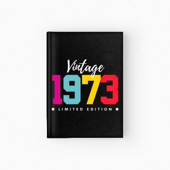 50 Years Vintage 1973 Retro 50th Birthday Hardcover Journal