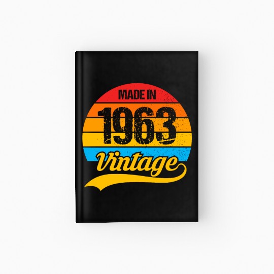 60 Years Vintage 1963 Retro 60th Birthday Hardcover Journal