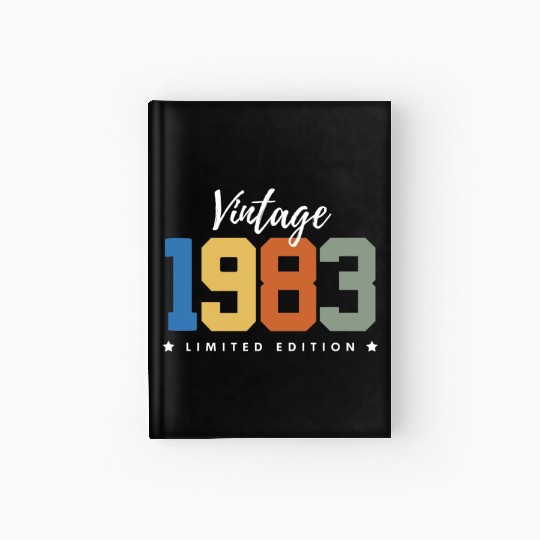 40 Years Vintage 1983 Retro 40th Birthday Hardcover Journal