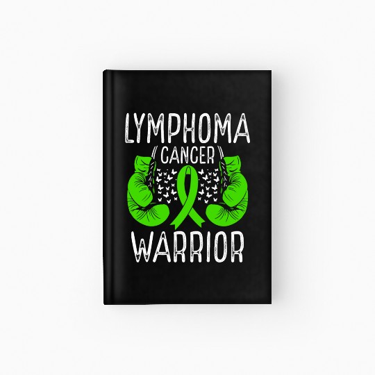 Lymphoma Cancer Warrior Awareness Ribbon Gloves Hardcover Journal