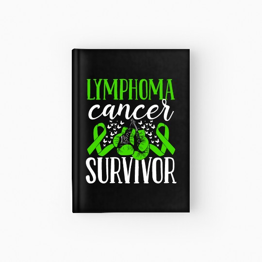 Lymphoma Cancer Awareness Ribbon Gloves Survivor Hardcover Journal