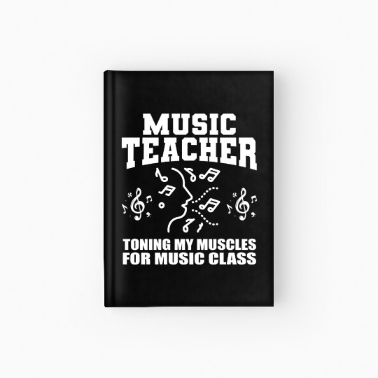 Music Teacher music nout Hardcover Journal