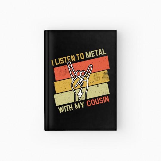 Vintage Metal With Cousin Metal Kid Music Lover Hardcover Journal