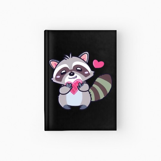 Raccoon Lover Valentine's Day, Anniversary Hardcover Journal