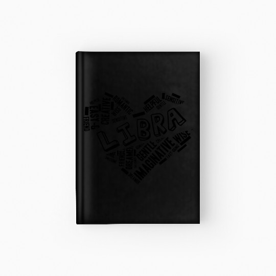 Libra Heart Word Cloud Doodle Astrology Zodiac Sta Hardcover Journal