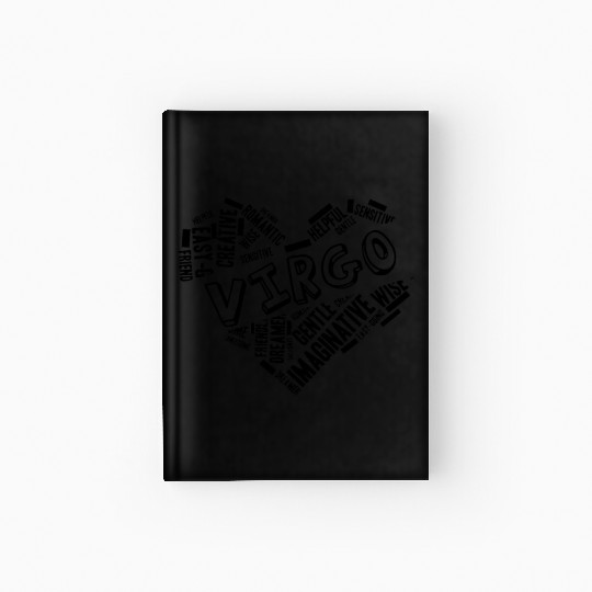 Virgo Heart Word Cloud Doodle Astrology Zodiac Sta Hardcover Journal