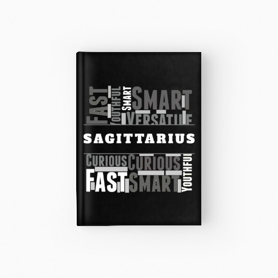 Sagittarius Zodiac Star Sign Word Cloud Square Mon Hardcover Journal