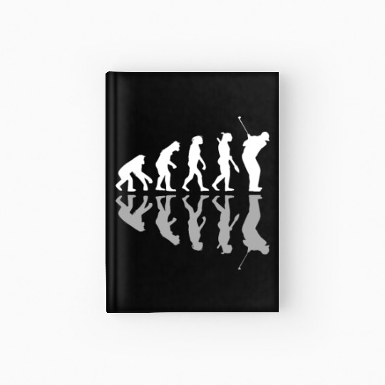 Golfing Human Evolution Golfer Humor Golf Playera Hardcover Journal