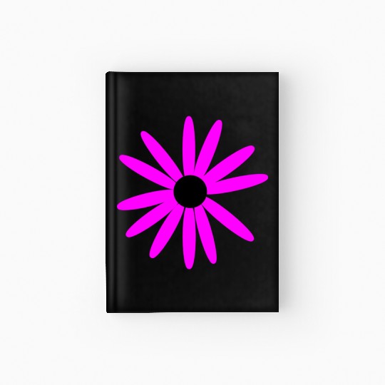 Dark Pink Daisy Hardcover Journal