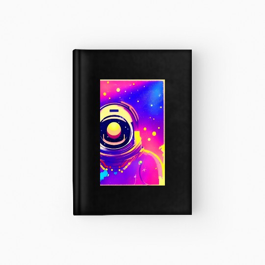 Astronaut neon colors Hardcover Journal