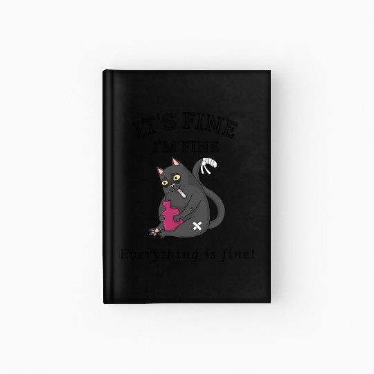 Women's I'm Fine Everything is Fine Hardcover Journal