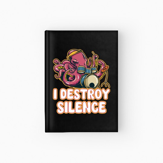 Drummer Drums Music Drum Set Drumming Hardcover Journal