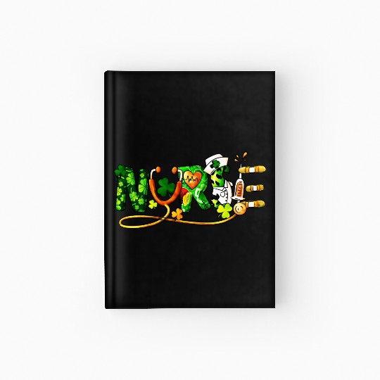 St Patricks Day, Nurse Hardcover Journal