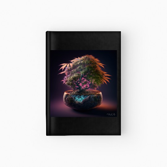 Cannabonsai - Bonsai Tree, Cannabis Plant, Dreamy Hardcover Journal