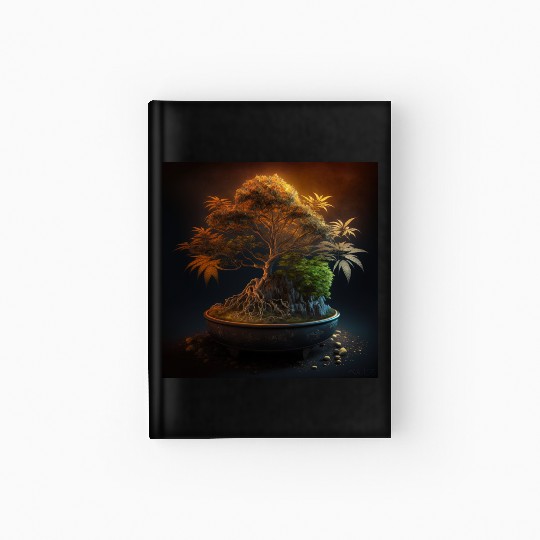 Cannabonsai - Bonsai Tree, Cannabis Plant, Hardcover Journal