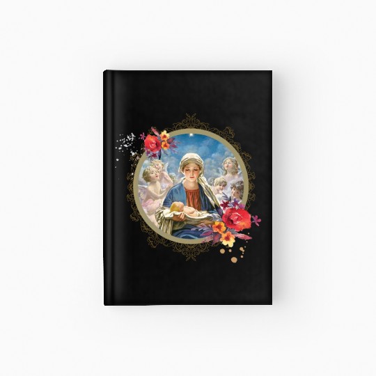 Christmas Nativity Star Blessed Mother Mary Jesus Hardcover Journal