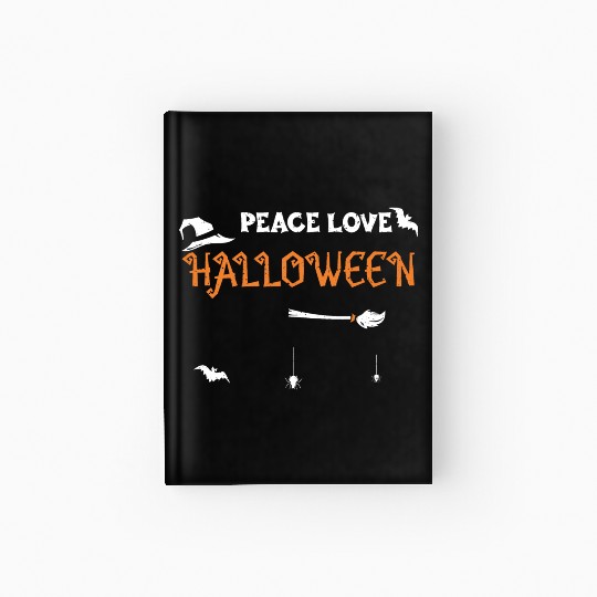Peace Love Halloween - Halloween Hardcover Journal