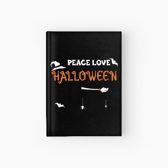 Peace Love Halloween - Halloween Hardcover Journal