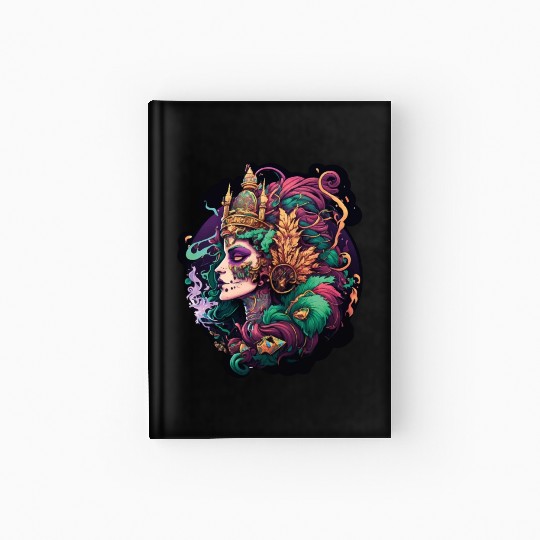Mardi Gras Mask Queen Hardcover Journal