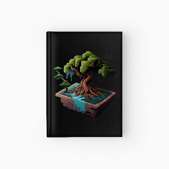 8 Bit Bonsai Tree Hardcover Journal