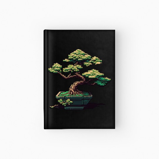 8 Bit Bonsai Tree Hardcover Journal