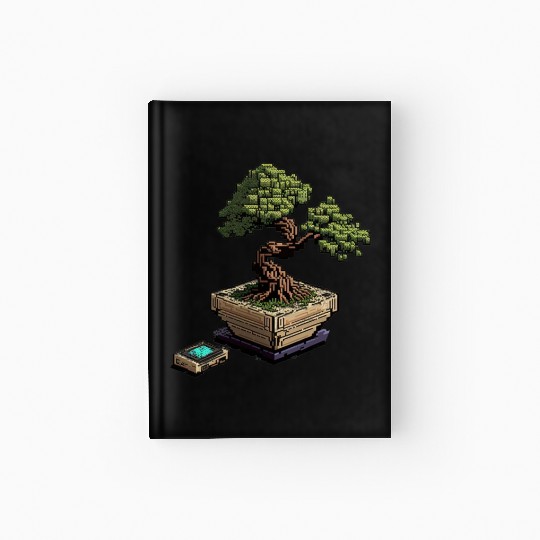 8 Bit Bonsai Tree Hardcover Journal