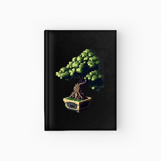 8 Bit Bonsai Tree Hardcover Journal
