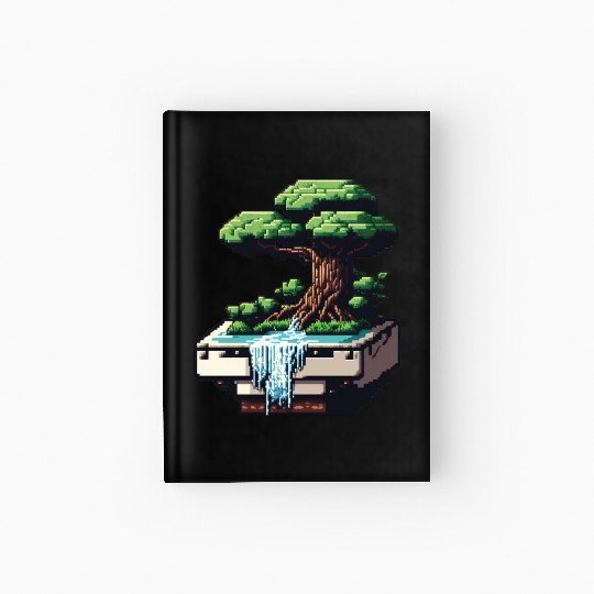 8 Bit Bonsai Tree Hardcover Journal