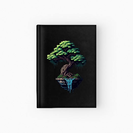 8 Bit Bonsai Tree Hardcover Journal